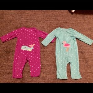 3 month baby one piece zip up set